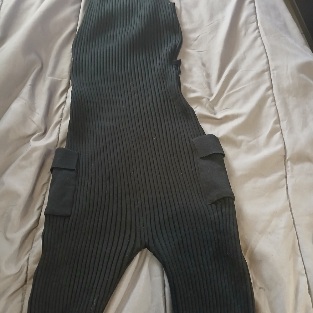 NWT Ardo Fashion Black Romper, Ribbed Knit, Sleeveless, Stretchy, Sz 3(M) - Picture 2 of 7